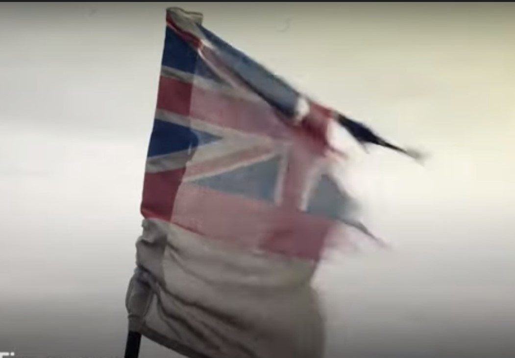 Bandera británica en Las Malvinas