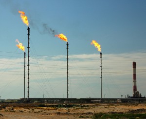 Campo de explotación de gas natural