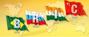 Banderas de los países del grupo BRICS