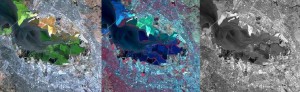 Imágen satelital en falso color